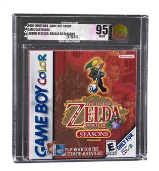 2001 GBC Game Boy Color Nintendo (USA) "Legend of Zelda: Oracle of Seasons" Sealed Video Game - VGA MINT 95
